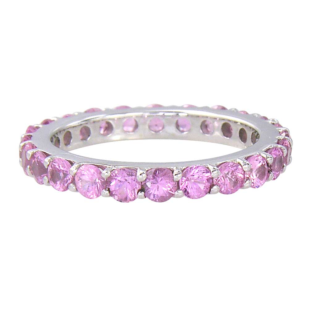 Pink Sapphire Eternity Ring 18K White Gold (5ct tw) eBay